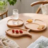 صحن خشبي على شكل صينية مزخرفة بفراولة details Picture